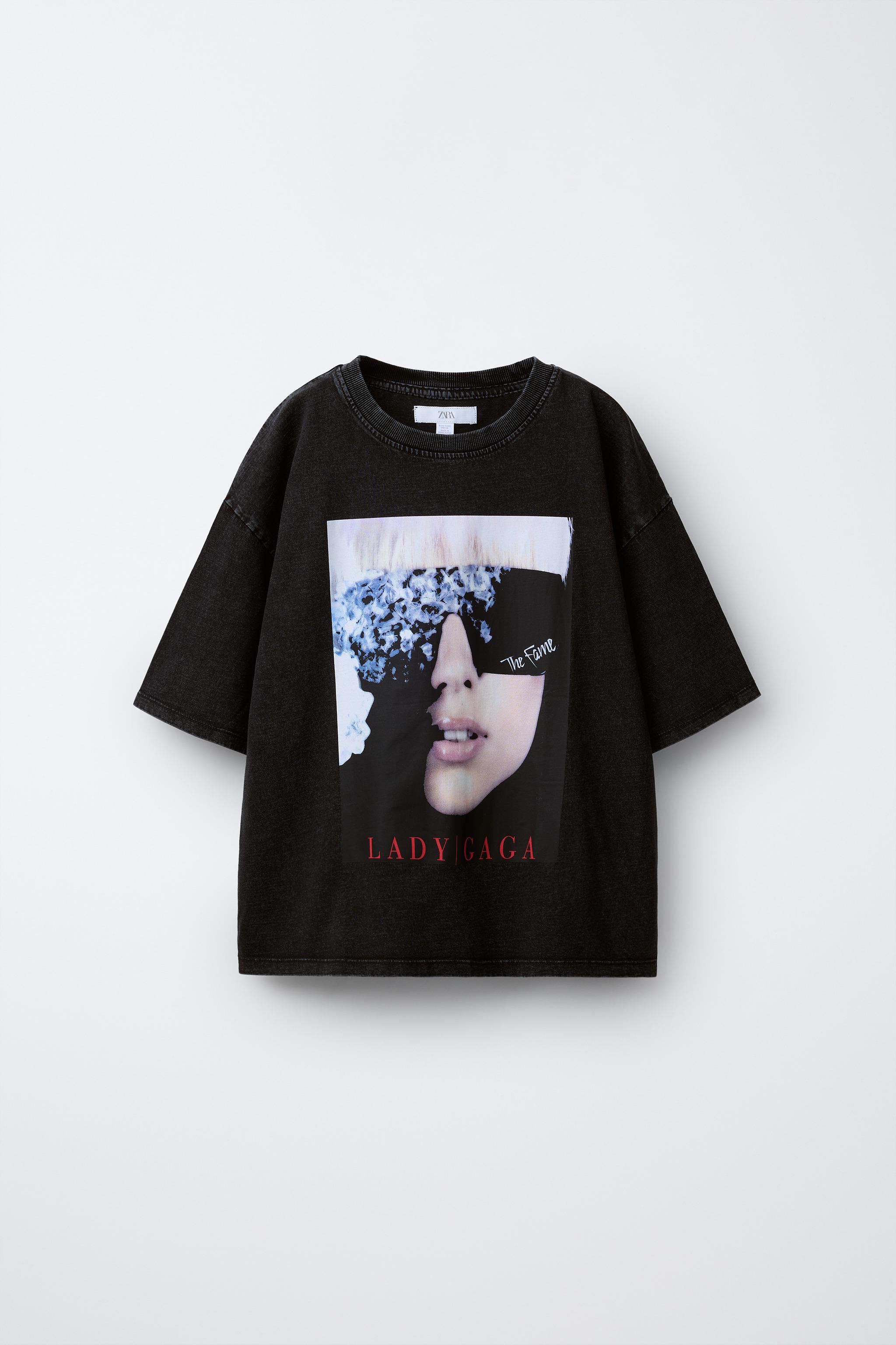 Zara Футболка с принтом lady gaga ©