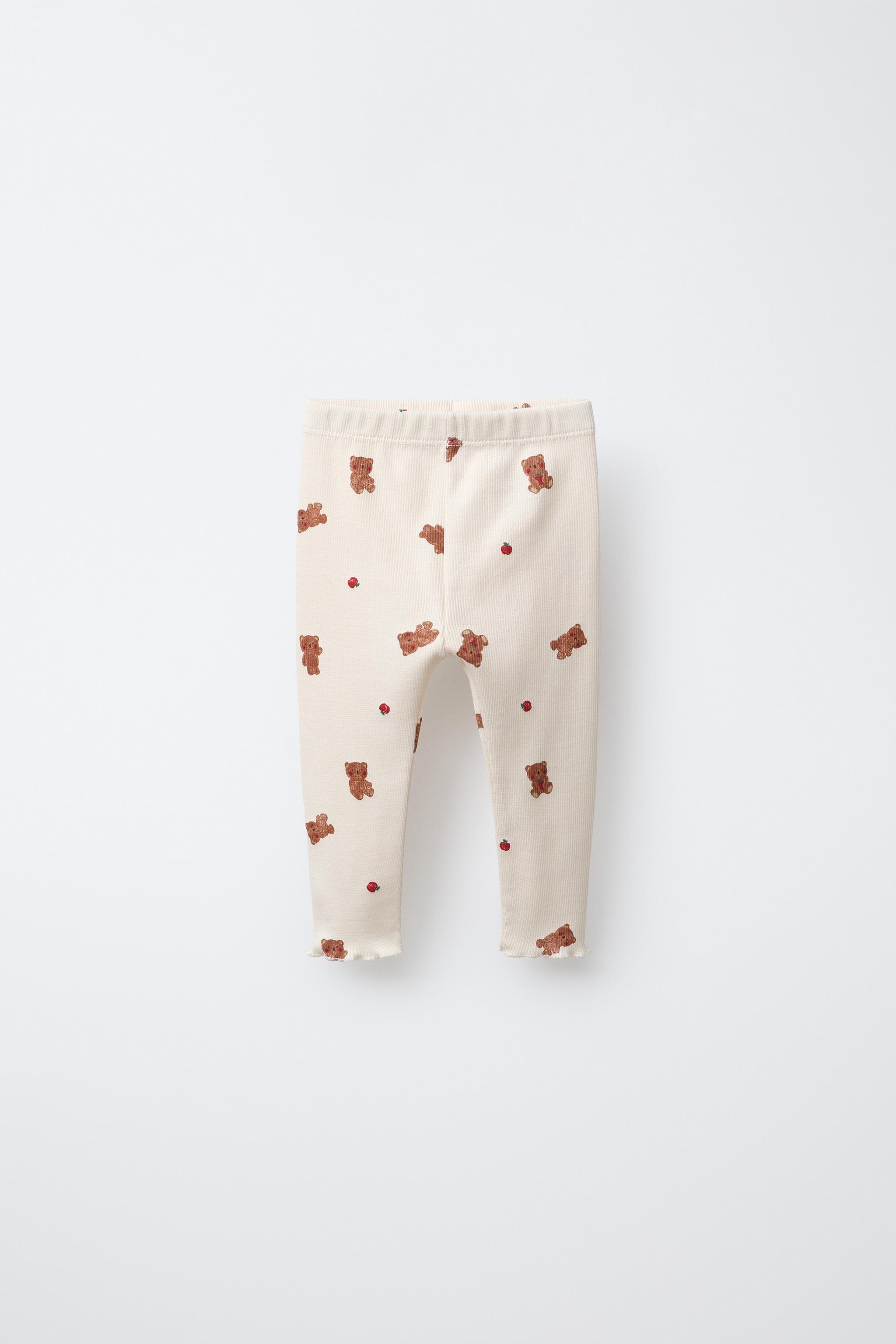 Zara RIBBED BEAR LEGGINGS