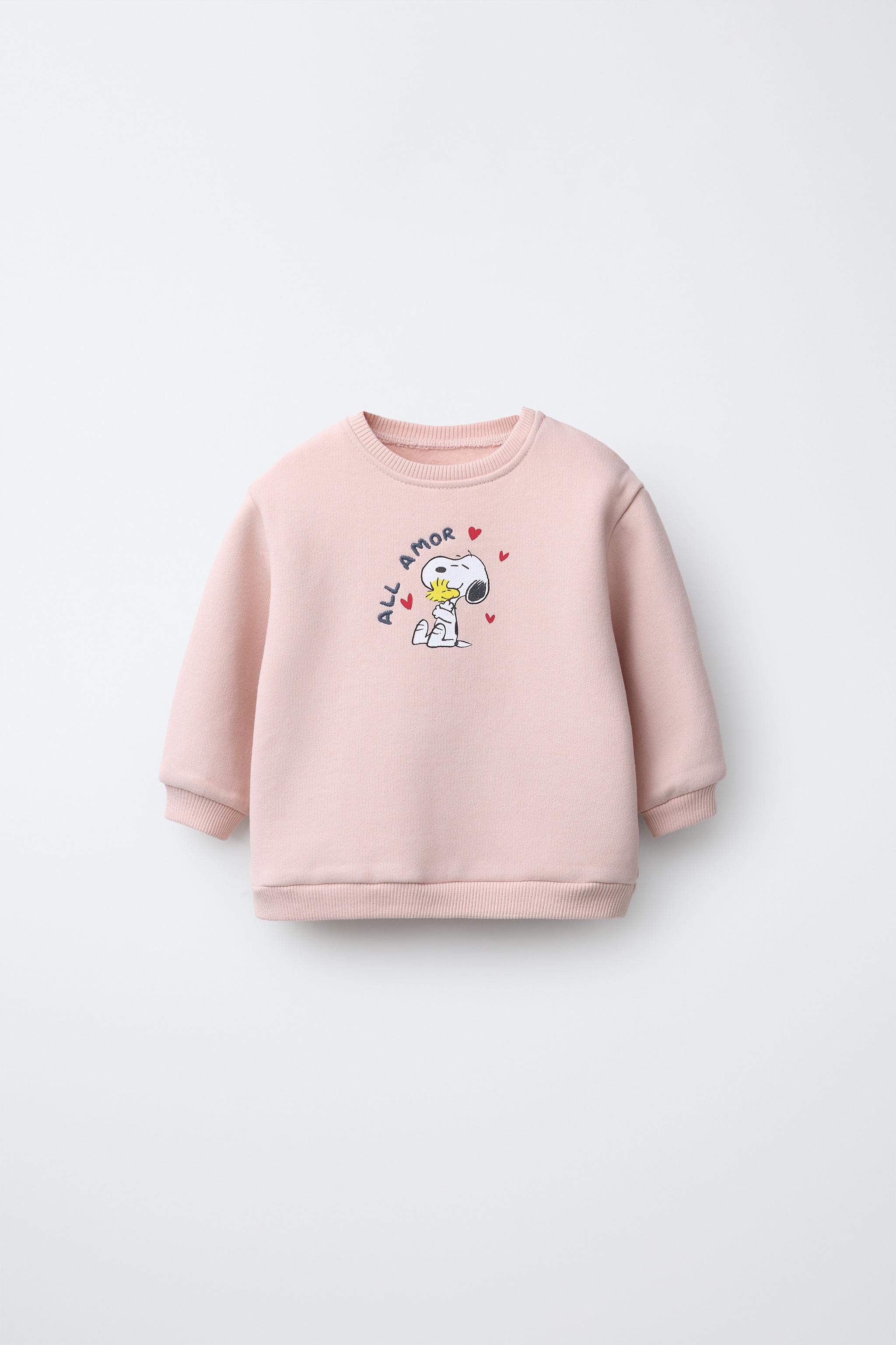 Zara SNOOPY PEANUTS™ EMBROIDERED SWEATSHIRT