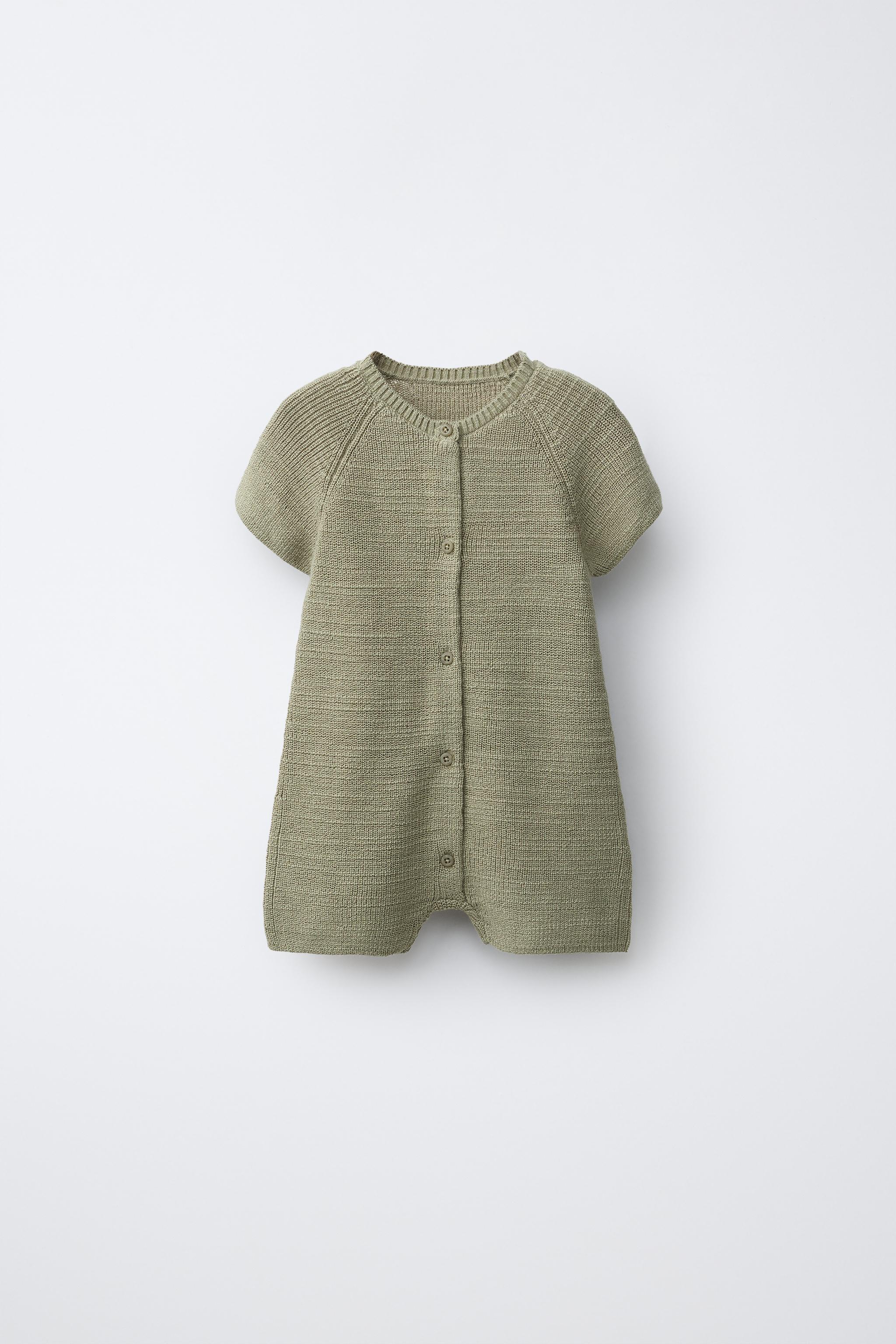 Zara PURL KNIT PLAYSUIT