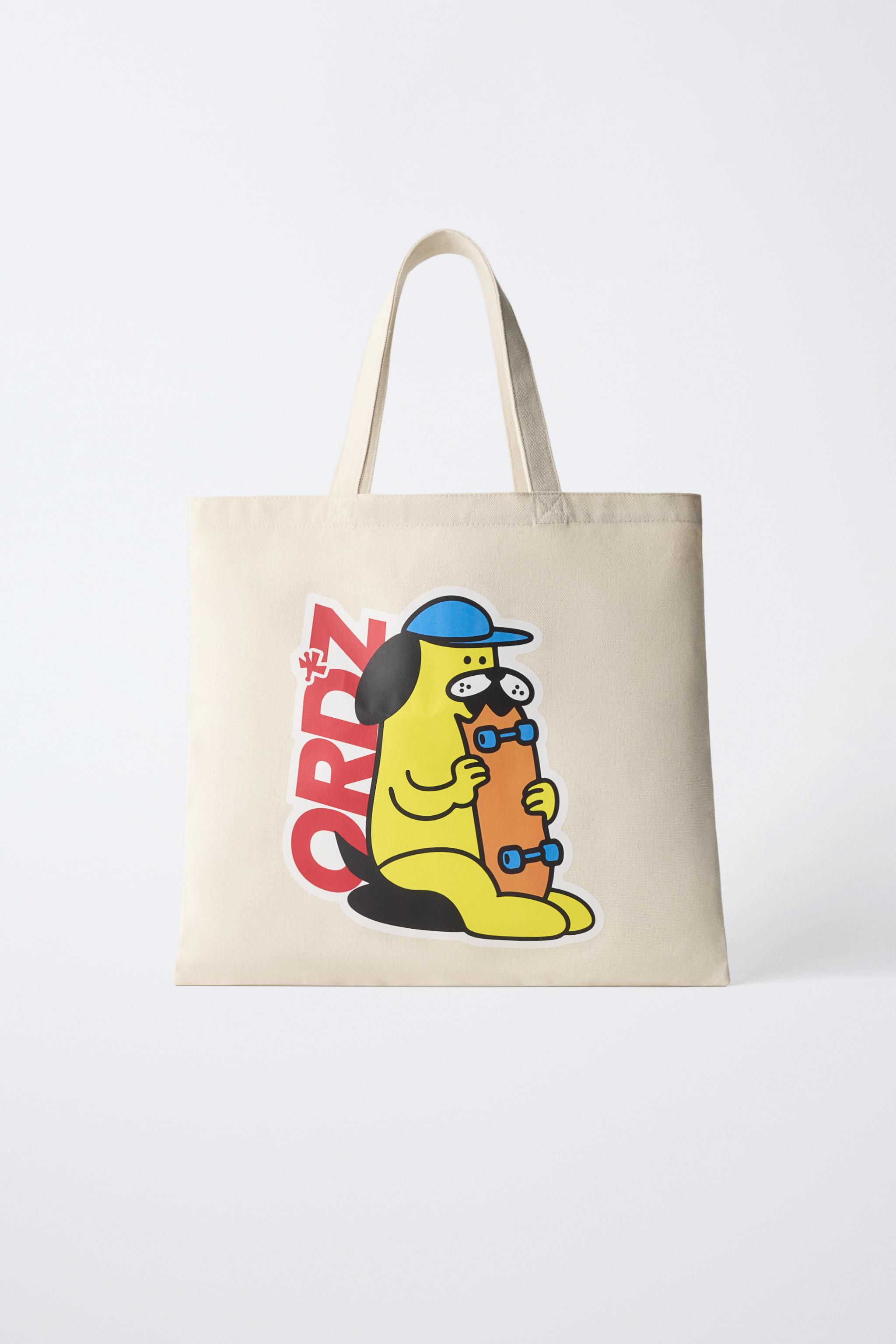 Zara DRAWING TOTE BAG