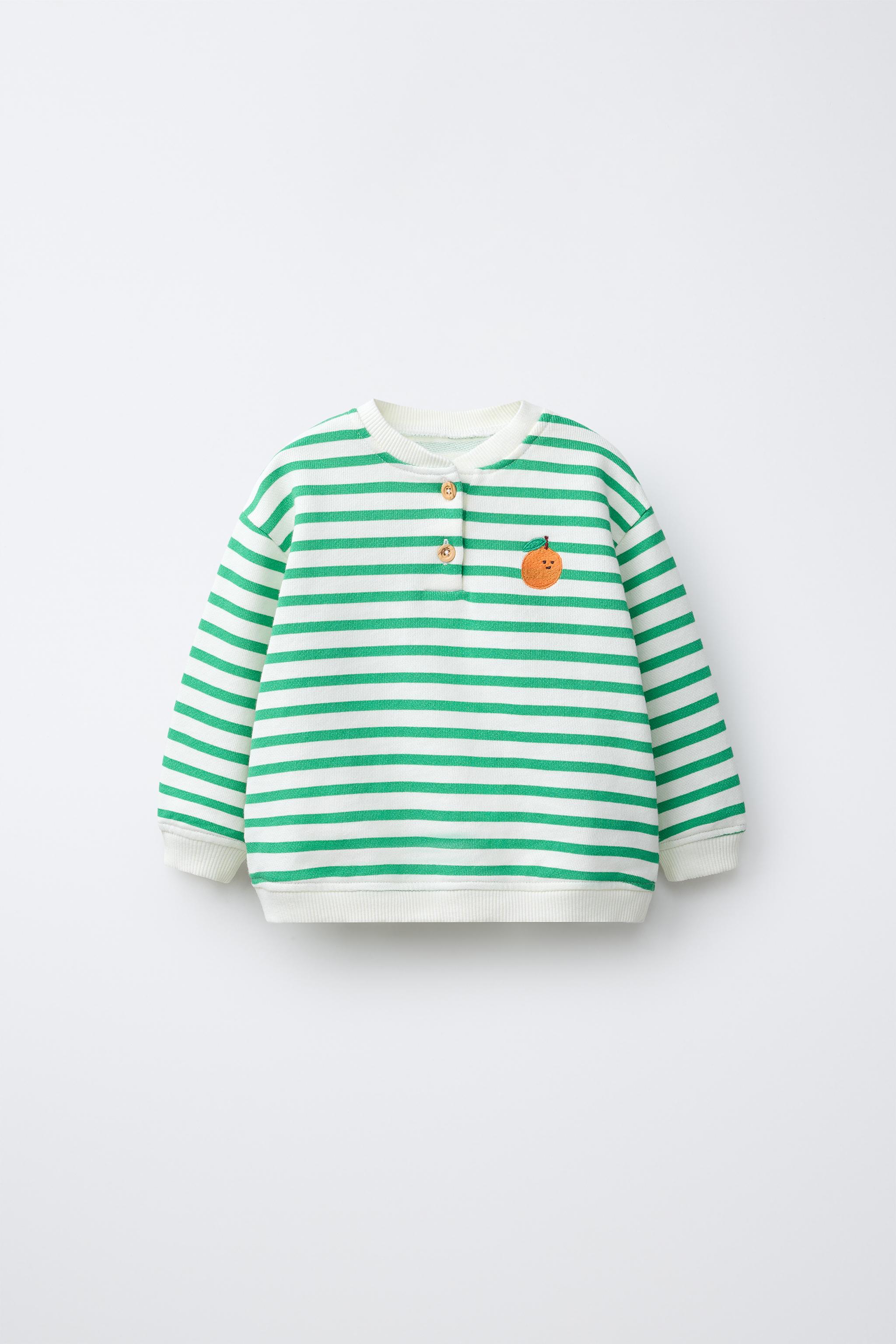 Zara MANDARIN EMBROIDERED SWEATSHIRT