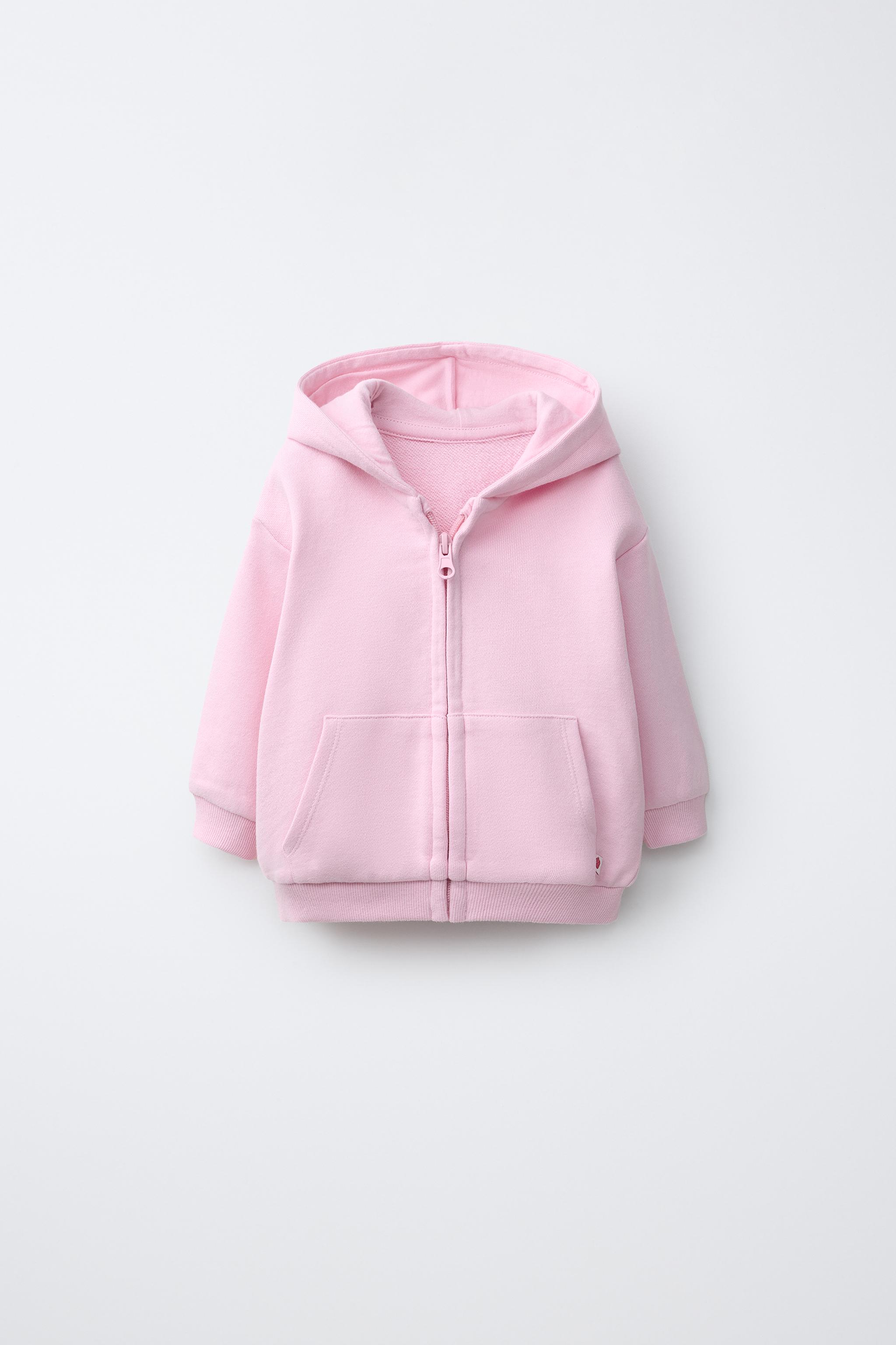 Zara PLAIN ZIP-UP HOODIE