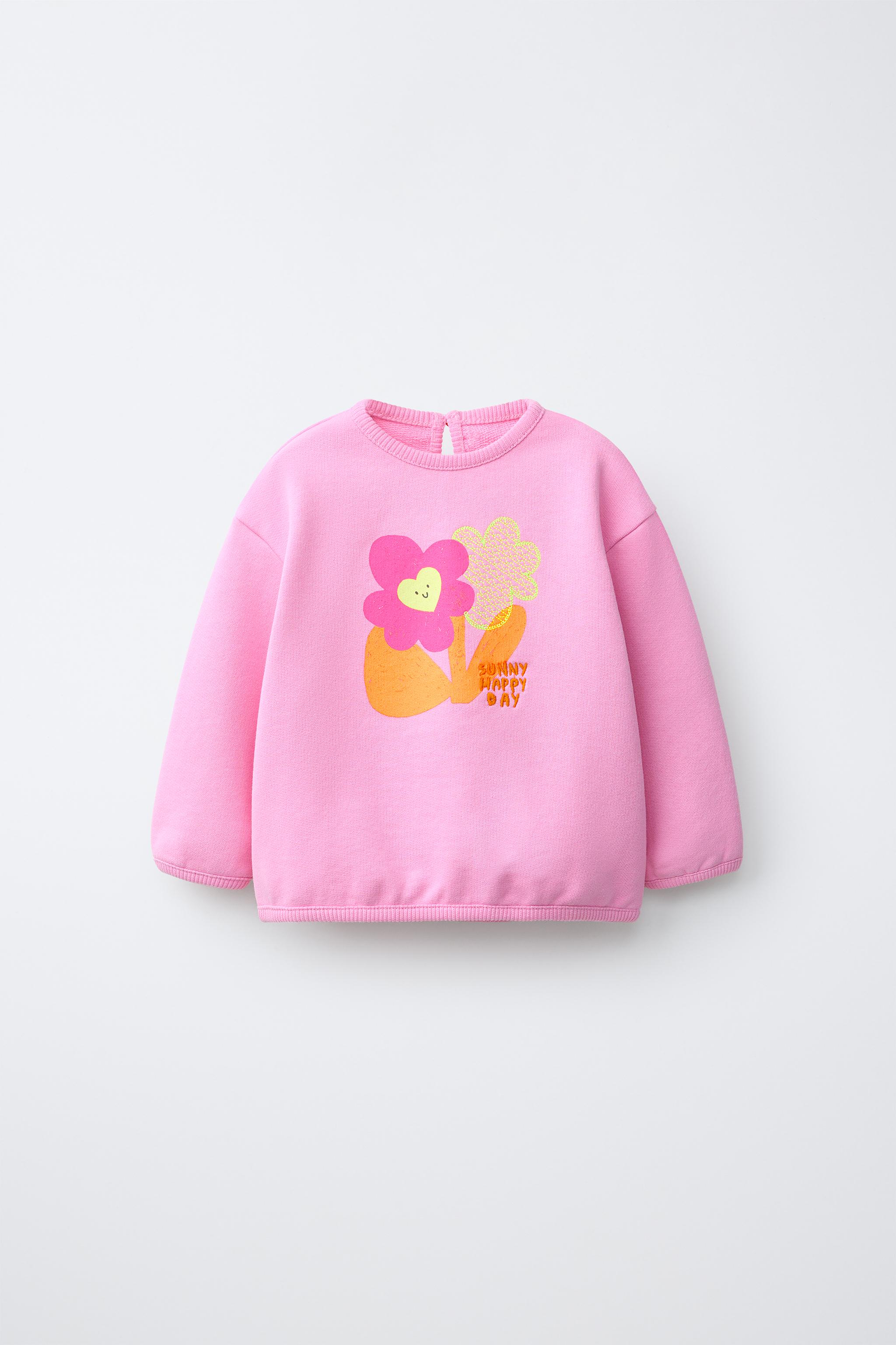 Zara FLORAL PRINT SWEATSHIRT