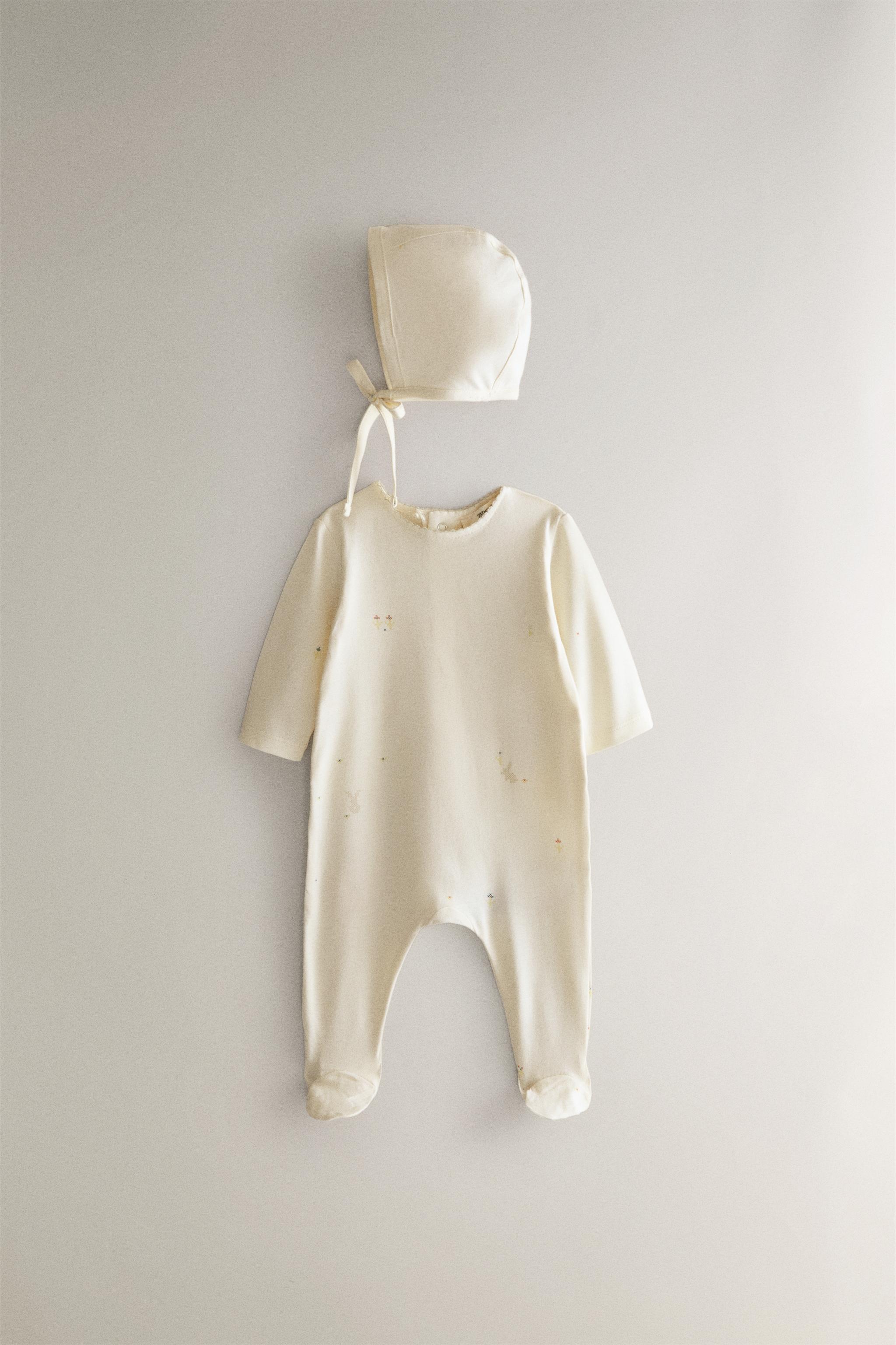 Zara Home NEWBORN BABY SET WITH RABBITS AND FLOWERS