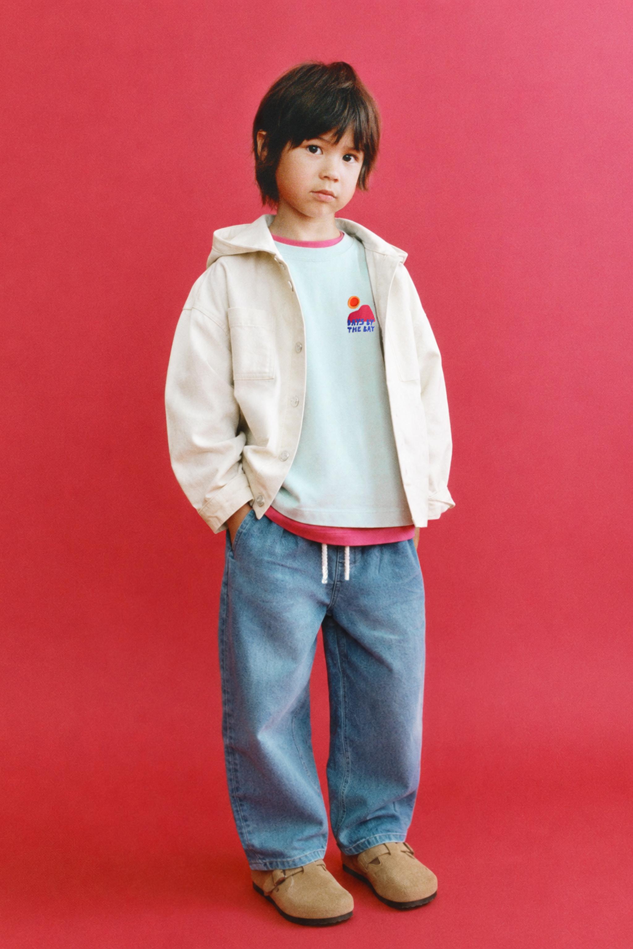 Zara TWILL OVERSHIRT WITH DETACHABLE HOOD