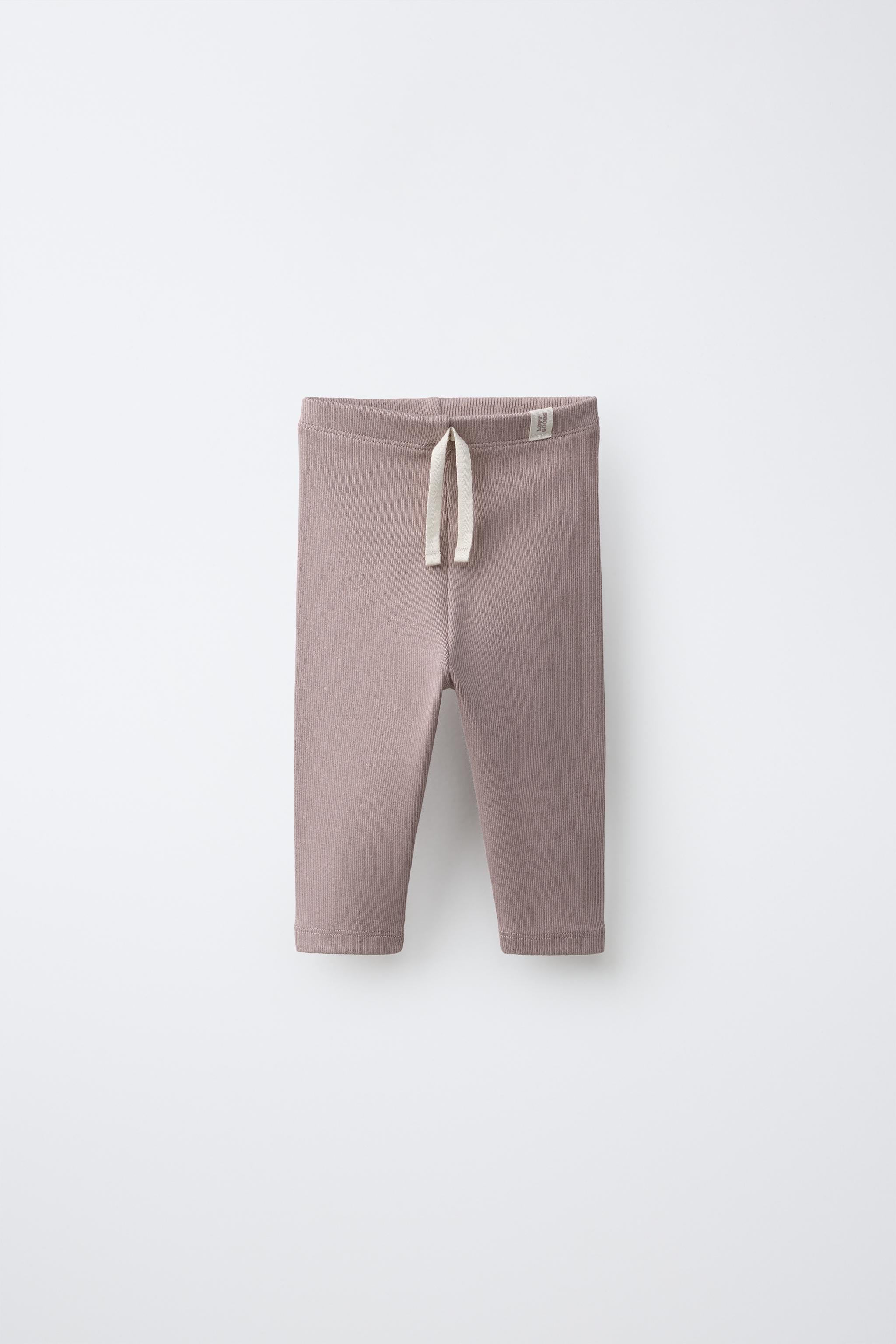 Zara Легинсы в рубчик с нашивкой